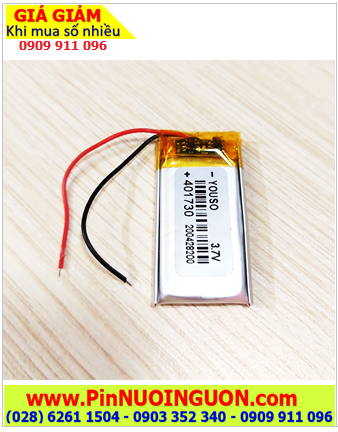 Pin sạc 3.7v Li-Polymer 401730, Pin sạc Li-Polymer 401730 lithium 3.7v 150mAh (Có sẳn mạch sạc)